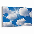 Olla 15700Y Gökyüzü Bulut Görseli  Yatay Kanvas Tablo (Ölçü: 90X60)