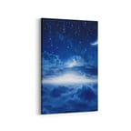 Olla 14687D Gece Gökyüzü Görseli Dikey Kanvas Tablo (Ölçü: 20X30)