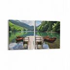 Olla 13877K2Y Doğa / Manzara Görseli Kare 2'li Yatay Kanvas Tablo (Ölçü: 65X30)