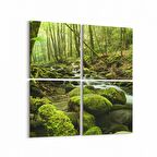 Olla 13638K4 Doğa / Manzara Görseli Kare 4'lü Kanvas Tablo (Ölçü: 125X125)