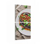 Olla 15093K2D Gıda Görseli 2'li Dikey Kanvas Tablo (Ölçü: 30X65)