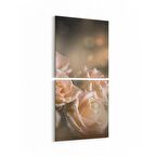 Olla 11782K2D Çiçek Görseli Kare 2'li Dikey Kanvas Tablo (Ölçü: 30X65)