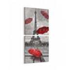 Olla 18319KD Yapı Görseli Kare 2'li Dikey Kanvas Tablo (Ölçü: 30X65)