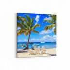 Olla 16473K Kumsal / Sahil Görseli Kare Kanvas Tablo (Ölçü: 30X30)