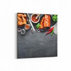 Olla 15054K Gıda Görseli Kare Kanvas Tablo (Ölçü: 25X25)