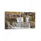 Olla 14154K2Y Doğa / Manzara Görseli Kare 2'li Yatay Kanvas Tablo (Ölçü: 125X60)