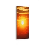Olla 16016DI Günbatımı Görseli Dikey İnce Kanvas Tablo (Ölçü: 30X90)