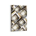 Olla 14887D Geometrik Desen Görseli Dikey Kanvas Tablo (Ölçü: 60X90)