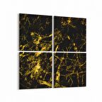 Olla 16654K4 Mermer Desen Görsel Kare 4'lü Kanvas Tablo (Ölçü: 65X65)