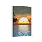 Olla 16030D Günbatımı Görseli Dikey Kanvas Tablo (Ölçü: 100X150)