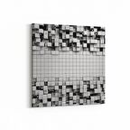 Olla 10024K Abstract 3 Boyut Görsel Kare Kanvas Tablo (Ölçü: 25X25)