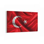 Olla 17528Y Türk Bayrağı Görseli Yatay Kanvas Tablo (Ölçü: 100X70)