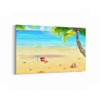 Olla 16465Y Kumsal / Sahil Görseli Yatay Kanvas Tablo (Ölçü: 150X100)