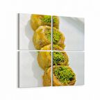 Olla 15161K4 Gıda Görseli Kare 4'lü Kanvas Tablo (Ölçü: 125X125)
