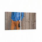 Olla 16749K2Y Model / Manken Görseli 2'li Yatay Kanvas Tablo (Ölçü: 85X40)