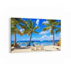 Olla 16473Y Kumsal / Sahil Görseli Yatay Kanvas Tablo (Ölçü: 120X80)