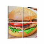 Olla 15198K4 Gıda Görseli Kare 4'lü Kanvas Tablo (Ölçü: 125X125)