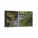 Olla 13919K2Y Doğa / Manzara Görseli Kare 2'li Yatay Kanvas Tablo (Ölçü: 145X70)