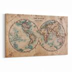 Olla 16158Y Harita Görseli Yatay Kanvas Tablo (Ölçü: 90X60)