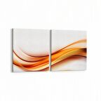 Olla 10178K2Y Abstract Görsel Kare 2'li Yatay Kanvas Tablo (Ölçü: 125X60)