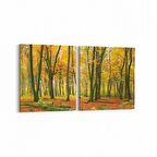 Olla 14354K2Y Doğa / Manzara Görseli Kare 2'li Yatay Kanvas Tablo (Ölçü: 85X40)