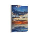 Olla 15951D Günbatımı Görseli Dikey Kanvas Tablo (Ölçü: 60X90)