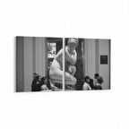 Olla 16255K2Y Heykel / Sanat Görseli Kare 2'li Yatay Kanvas Tablo (Ölçü: 65X30)