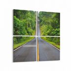 Olla 13267K4 Doğa / Manzara Görseli Kare 4'lü Kanvas Tablo (Ölçü: 65X65)