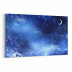 Olla 14710Y Gece Gökyüzü Görseli Yatay Kanvas Tablo (Ölçü: 150X100)