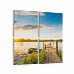 Olla 13849K4 Doğa / Manzara Görseli Kare 4'lü Kanvas Tablo (Ölçü: 125X125)