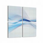 Olla 10112K4 Abstract Görsel Kare 4'lü Kanvas Tablo (Ölçü: 145X145)