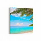 Olla 16631K Kumsal / Sahil Görseli Kare Kanvas Tablo (Ölçü: 60X60)