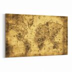 Olla 16206Y Harita Görseli Yatay Kanvas Tablo (Ölçü: 30X20)