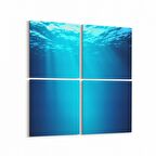Olla 12900K4 Deniz / Okyanus Görseli Kare 4'lü Kanvas Tablo (Ölçü: 145X145)