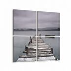 Olla 14586K4 Doğa / Manzara Görseli Kare 4'lü Kanvas Tablo (Ölçü: 145X145)