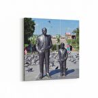 Olla 18437K Yapı Görseli Kare Kanvas Tablo (Ölçü: 100X100)