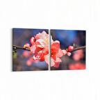 Olla 10930K2Y Ağaç Görseli Kare 2'li Yatay Kanvas Tablo (Ölçü: 125X60)