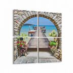 Olla 13950K4 Doğa / Manzara Görseli Kare 4'lü Kanvas Tablo (Ölçü: 65X65)