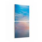 Olla 15912K2D Günbatımı Görseli Kare 2'li Dikey Kanvas Tablo (Ölçü: 30X65)