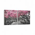Olla 13832K2Y Doğa / Manzara Görseli Kare 2'li Yatay Kanvas Tablo (Ölçü: 145X70)