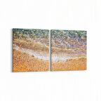 Olla 16417K2Y Kumsal / Sahil Görseli Kare 2'li Yatay Kanvas Tablo (Ölçü: 145X70)
