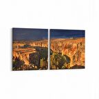 Olla 14474K2Y Doğa / Manzara Görseli Kare 2'li Yatay Kanvas Tablo (Ölçü: 85X40)