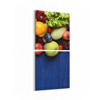 Olla 15120K2D Gıda Görseli 2'li Dikey Kanvas Tablo (Ölçü: 30X65)