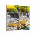 Olla 13619K4 Doğa / Manzara Görseli Kare 4'lü Kanvas Tablo (Ölçü: 145X145)
