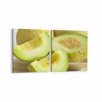 Olla 15280K2Y Gıda Görseli Kare 2'li Yatay Kanvas Tablo (Ölçü: 65X30)