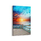 Olla 15950D Günbatımı Görseli Dikey Kanvas Tablo (Ölçü: 60X90)
