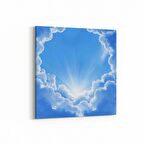 Olla 15821K Gökyüzü Bulut Görseli  Kare Kanvas Tablo (Ölçü: 25X25)