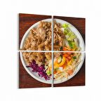 Olla 15102K4 Gıda Görseli Kare 4'lü Kanvas Tablo (Ölçü: 65X65)