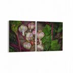 Olla 15287K2Y Gıda Görseli Kare 2'li Yatay Kanvas Tablo (Ölçü: 65X30)