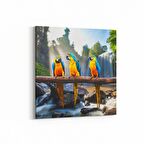 Olla 12560K Hayvanlar Alemi Görseli Kare Kanvas Tablo (Ölçü: 25X25)